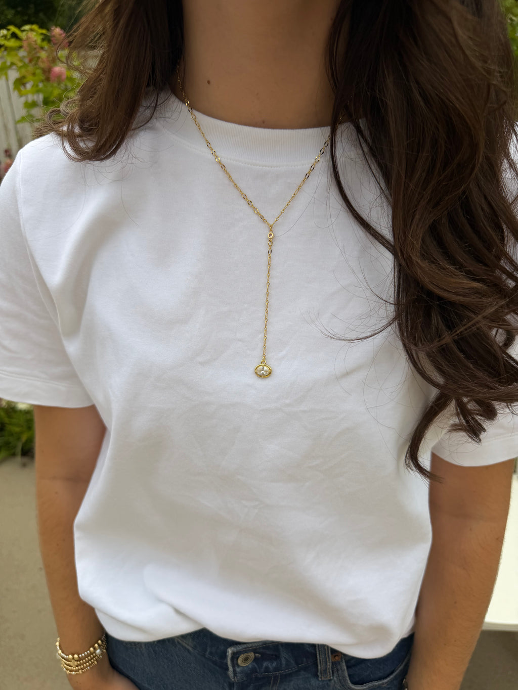 Pink Drop Necklace