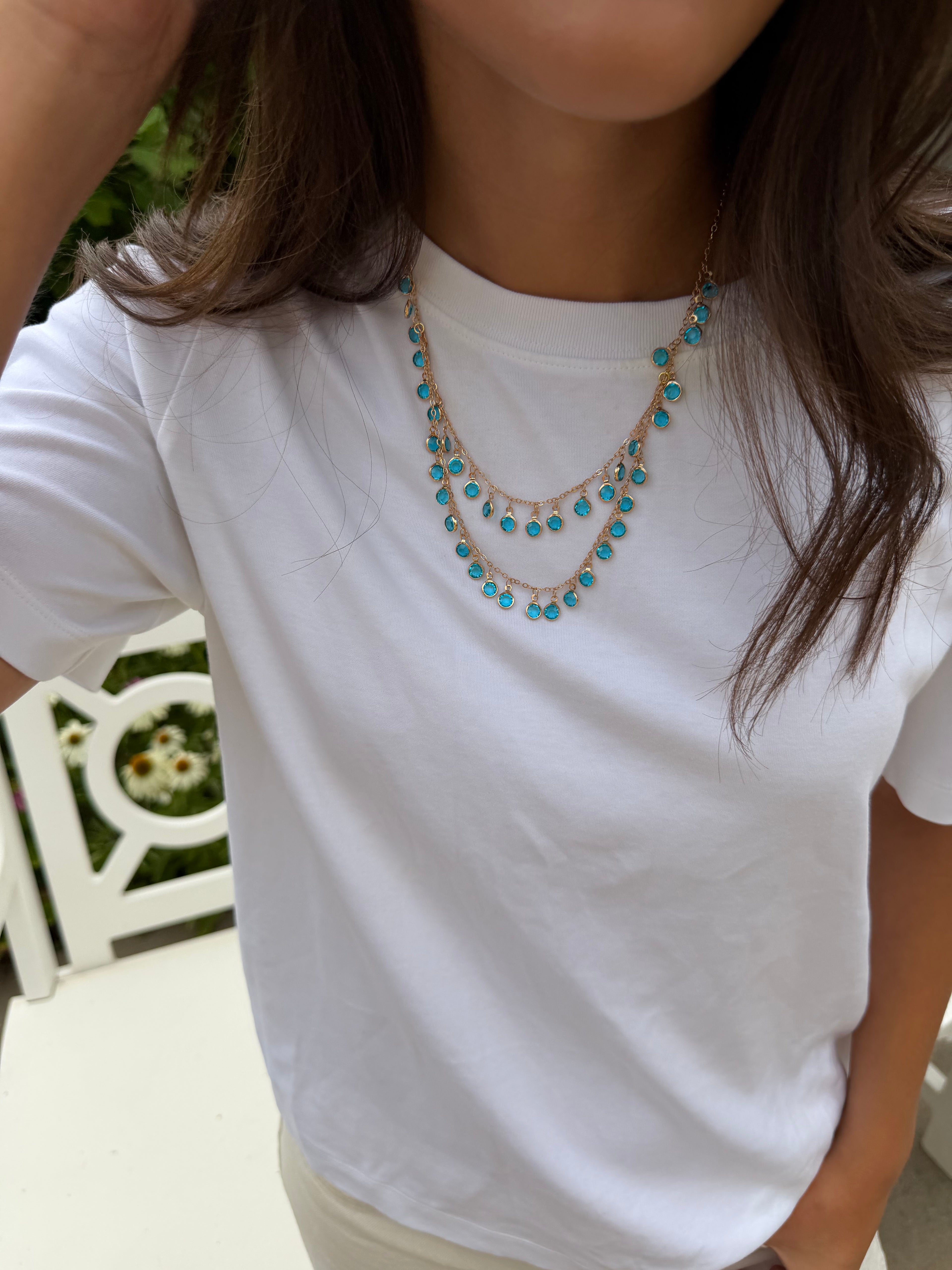 Blue Layered Necklace