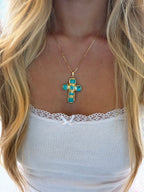Turquoise Cross Necklace