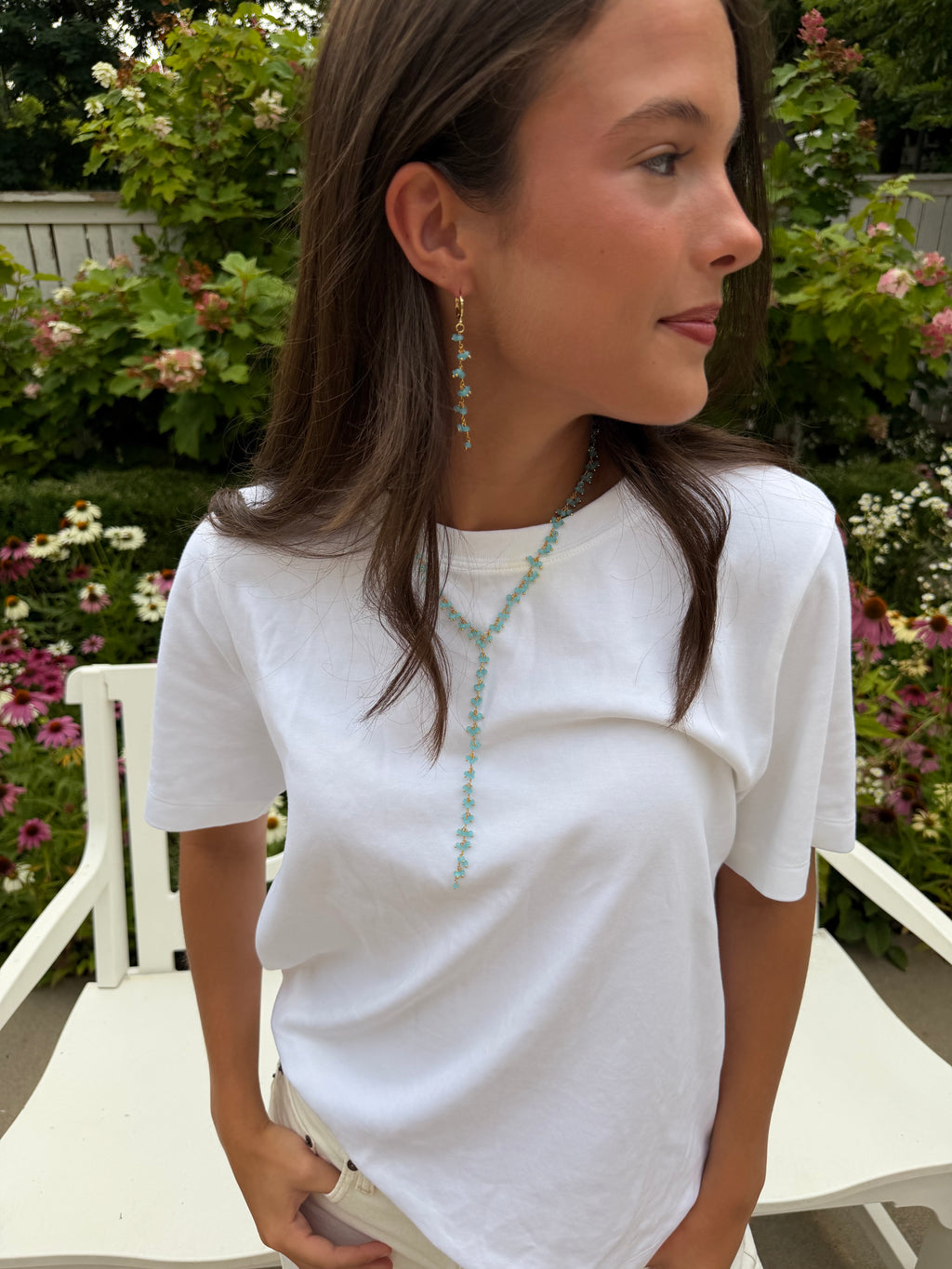 Blue Cluster Earrings