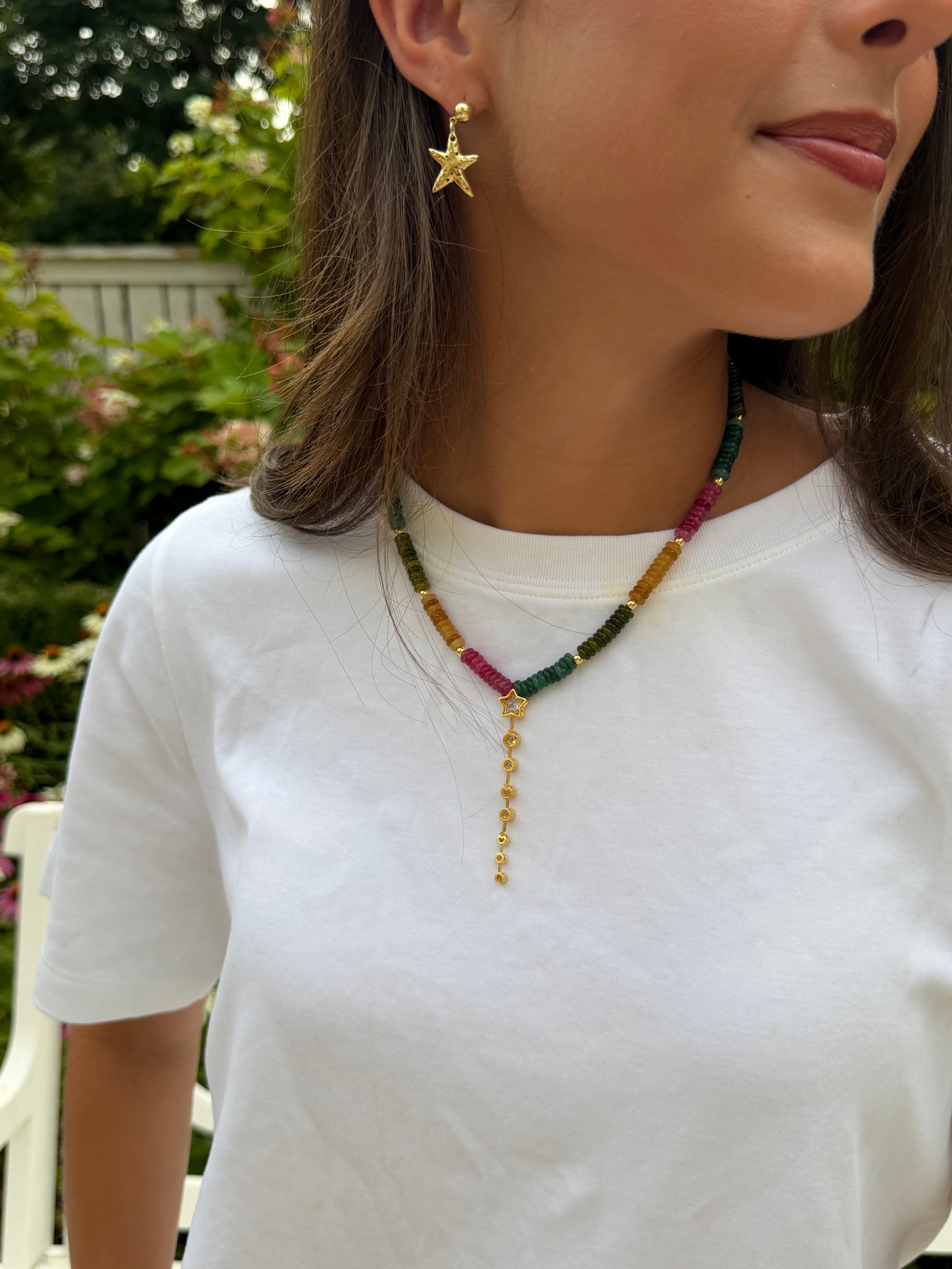 Rainbow Beaded Necklace