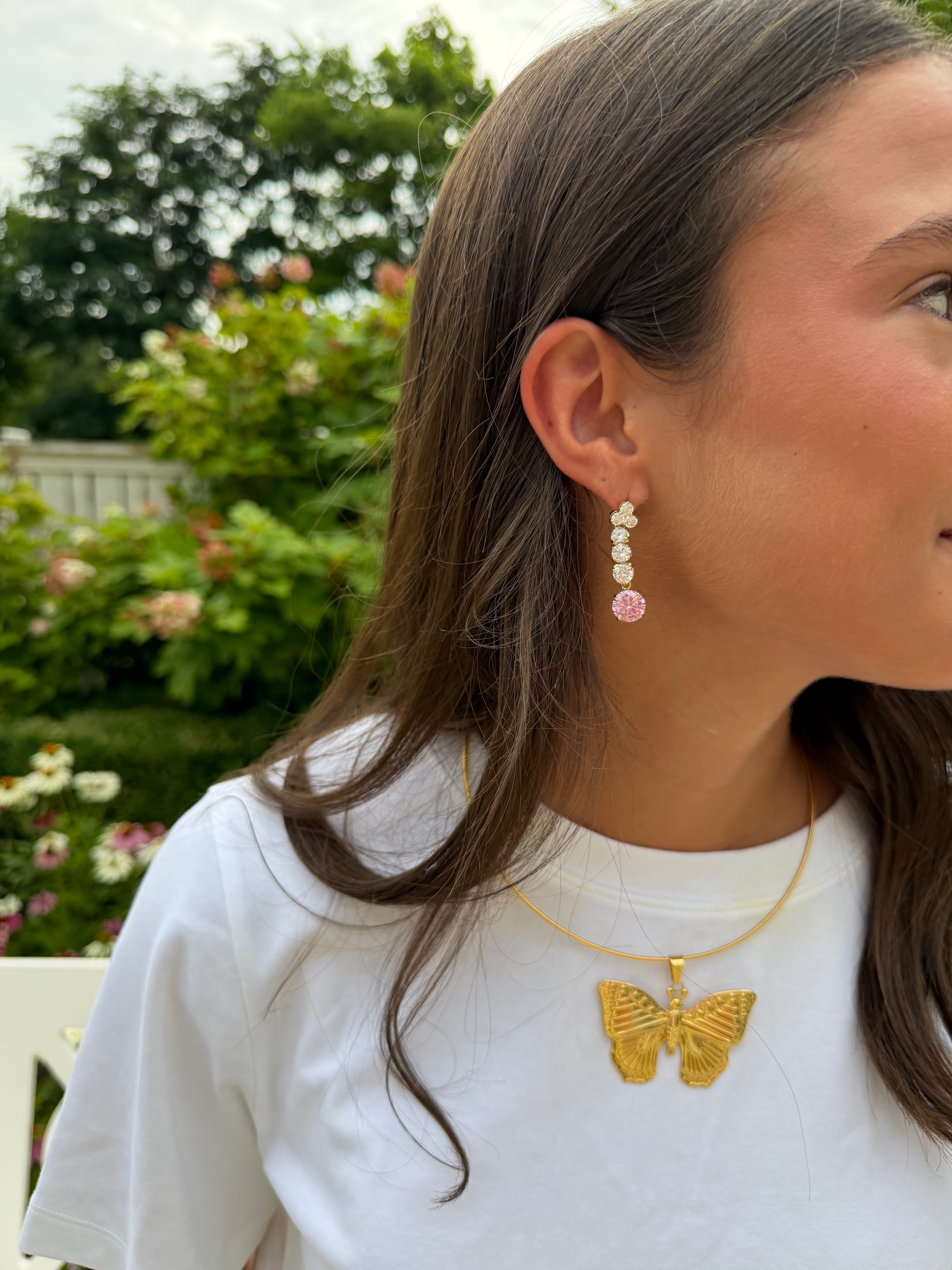 Pink Drop Earrings