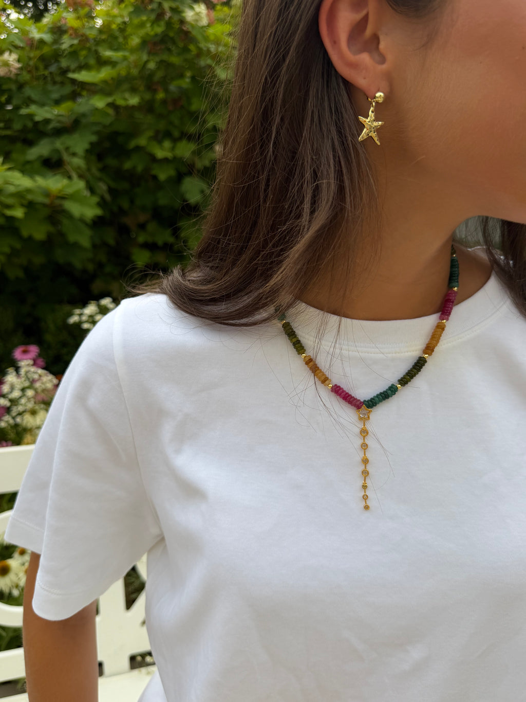 Rainbow Beaded Necklace