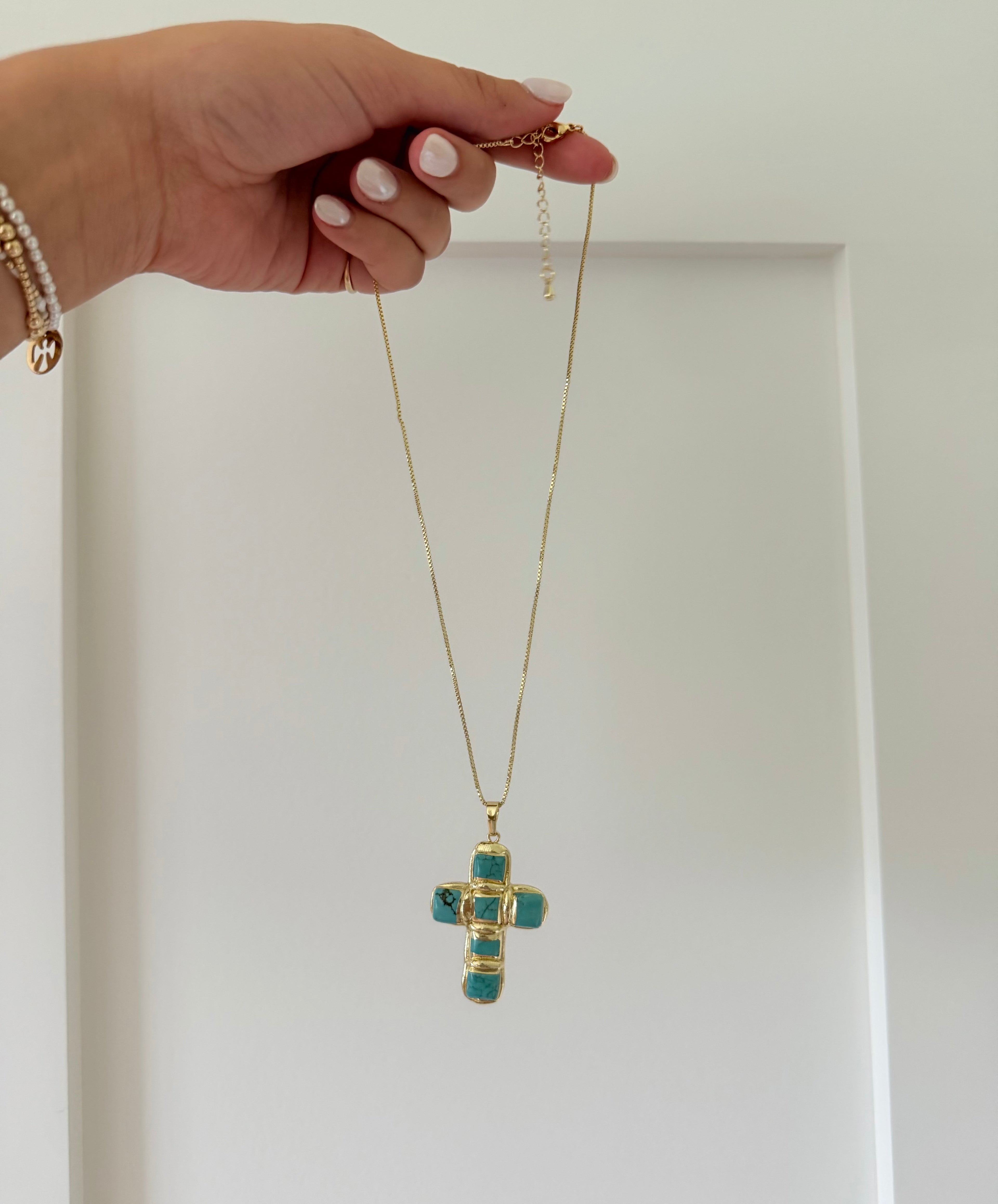 Turquoise Cross Necklace