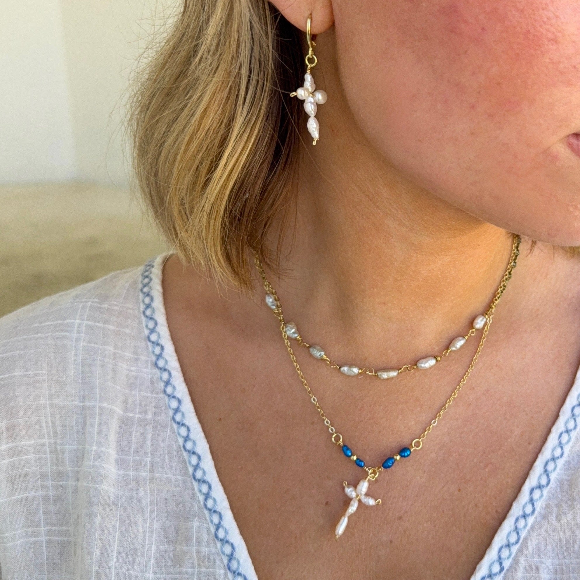 Coastal Cross Necklace
