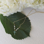 Blue Cross Necklace