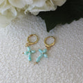 Blue Cross Earrings