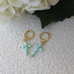 Blue Cross Earrings