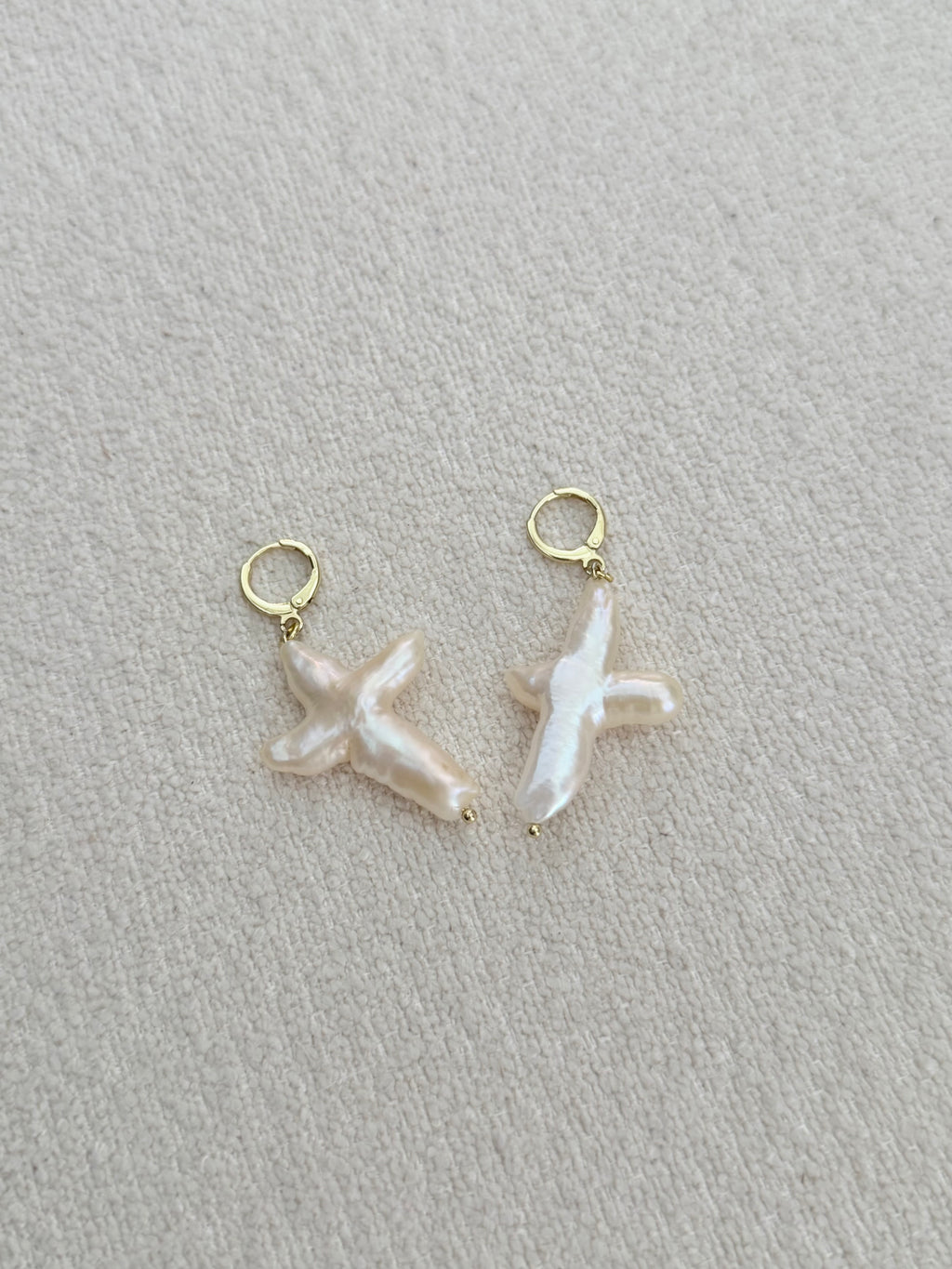 Pearl Cross Earrings