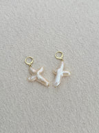 Pearl Cross Earrings