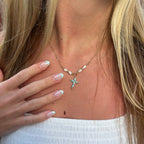 Blue Cross Necklace