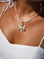 Pink Hibiscus Necklace